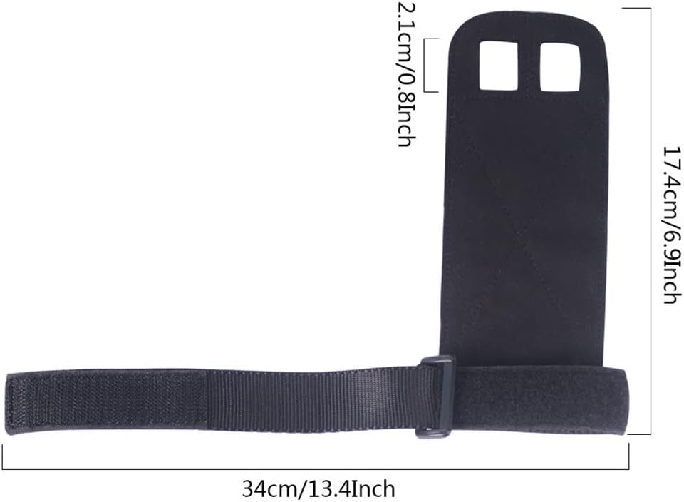 1 Pair Leather Hand Handguards Fitness Palm Protector Guard Pad Wrist Support Strap Pull Up Weight Lifting Gloves(10.5-11.5cm)