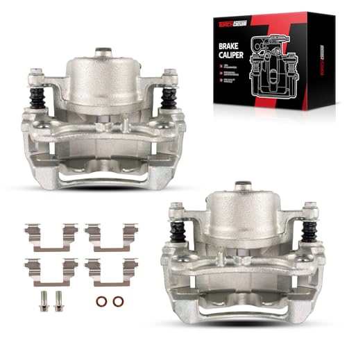 Image of Torchbeam Front Brake Calipers Set for Chevrolet 2004-2012 Malibu, Pontiac 2005-2010 G6, Saturn 2007-2009 Aura, Front Left and Front Right Calipers Replace # 18B4910A+18B4911A