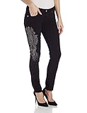 True Religion Women's Jude Skinny Jean with Ornate Studding
