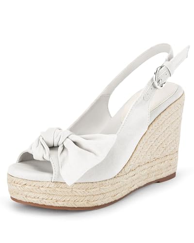 Espadrilles compensées pour femme bout ouvert sandales décontractées chic Coutgo