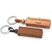 Personalized Phone Stand Wood Engraved Keychain,Engrave Any Message (Dark Brown)