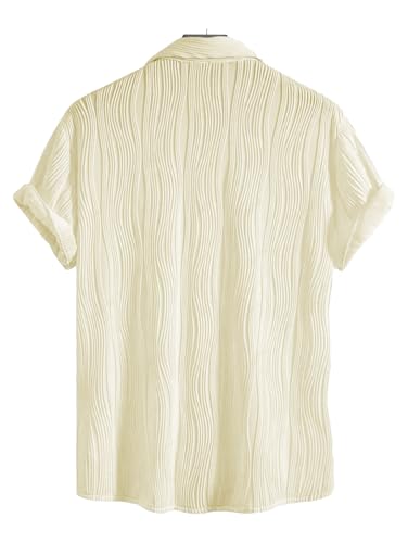 Image of GRECIILOOKS Men Casual Shirt | Stylish Shirt's | Short Sleeve Collared Neck Standard Length | Trendy Button Down Closure Type | Man's Formal Shirts | Solid Slim Regular Fit