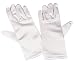 Girls White Satin Gloves Medium (4-7)