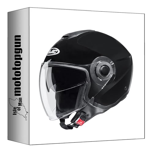 Casque jet moto HJC i40n métallisé noir XXL au design urbain épuré
