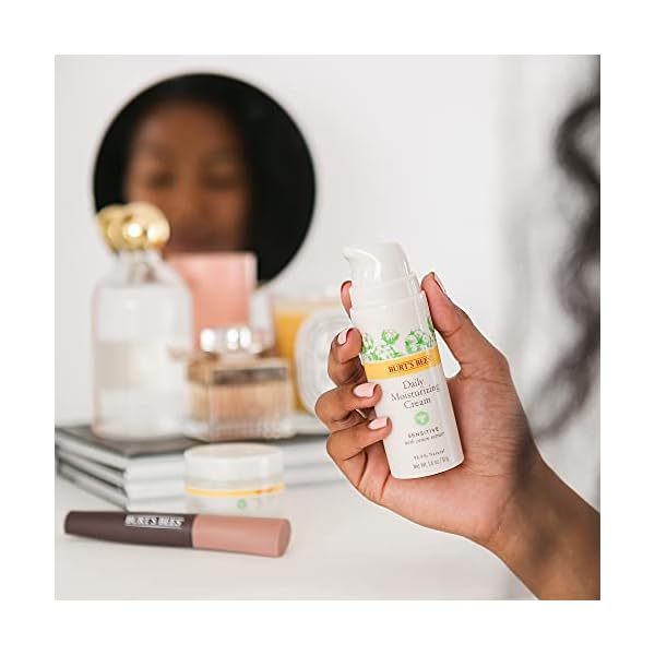 Burt's Bees Calming Day Lotion with Aloe and Rice Milk for Sensitive Skin, 98.8% Natural Origin, 1.8 Fluid Ounces