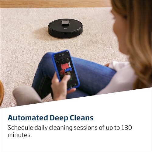 Beko Robot Vacuum Cleaner VRR61414VB | LDS Laser Navigation | 130 Minute Run Time | 2000 Pa Suction Power | 4 Cleaning Modes | Wifi connected/Smartphone compatible | RoboSmart