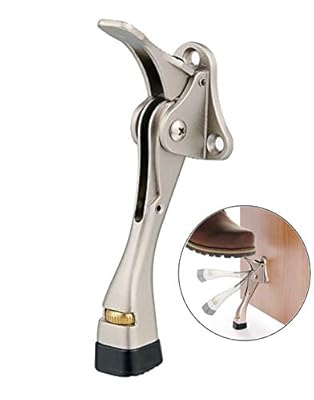 Easy Pedal Kick Down Door Stop Stopper Easy Step Door Kick Doorstop,Premium Quality,Height-Adjustable Rubber Foot,4 Inch