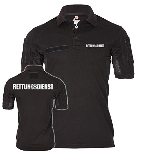 Copytec Tactical Polo Rettungsdienst reflektierend Sanitäter Dienst Notfall Arzt #24828, Größe:XXL, Farbe:Schwarz