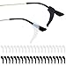 HOLEMZ Crochets D'oreille de Lunettes Silicone Antidérapant pour Lunettes Confortable Support Souple Coussins pour Pointe de Temple Lecture Sport Verres Spectacles 20 Paires