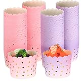 100 Pcs Moldes Magdalenas Papel, Moldes de Muffins, Tazas de Papel de Pastel, Vasos de Papels para Hornear Magdalenas Muffins Cupcakes para bodas, cumpleaños, fiestas, barras de dulces