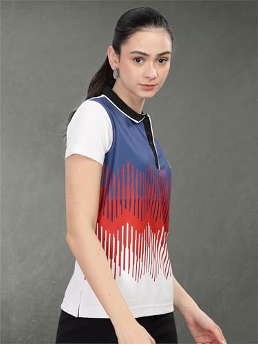 Image of STELLERS Women's Half Sleeve Active Wear Polo T-Shirt| Feather Touch Feel | Regular Fit | Odour Resistant | Anti-Static | Wrinkle Free | Quick Dry | Stretchable | Lightweight | Sweat-Proof