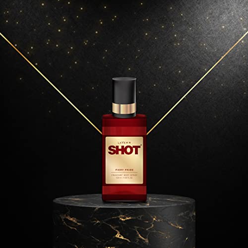 Image of Layer'r Shot Fiery Pride Body Spray For Men - 2 x130ml Each | Long Lasting & Skin-Friendly Premium Fragrance | Perfect For all occasions | For Men