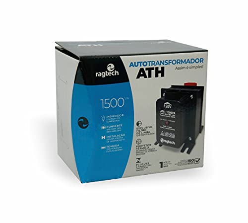 Autotransformador Ath 1500Va/1050W, Ragtech, ATH1500 4474, Preto