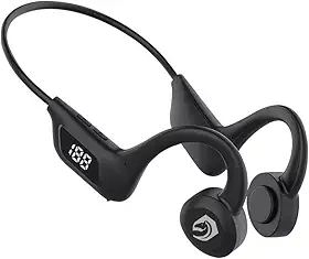 Fone Sem Fio Condução Bluetooth Com Entrada Cartão De Memória A Prova Suor Preto
