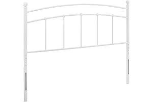 Modway Abigail Queen Metal Headboard in White: An Addition of Grace and...
