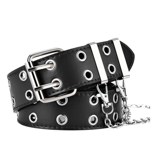 Fashion Alloy Women Belts Chain Luxury For Genuine Leather Pin Buckle Jeans Decorative Ladies Retro Decorative Punk