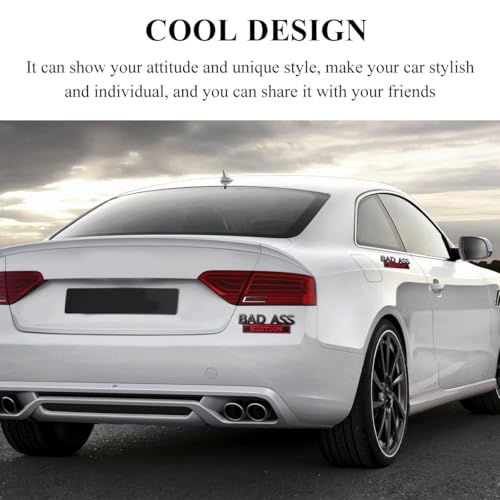 Image of Wevdn Car Bad Ass Edition Emblem, 3D Raised Funny Bad Ass Edition Metal Sticker Fender Badge Decal, Self-Adhesive Bad Ass Tailgate Hood Auto Body Decor, Exterior Car Accessories (Black&Red)