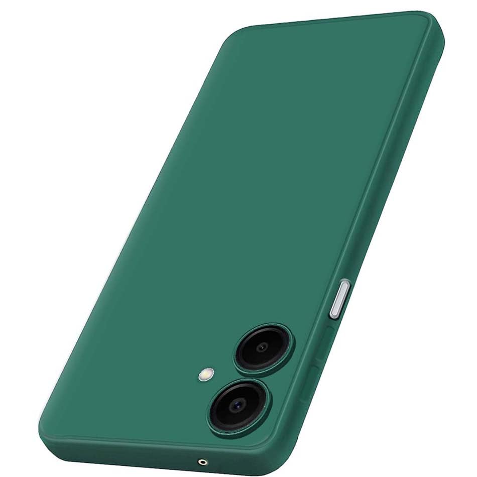 Image of Fashionury Back Cover for Samsung Galaxy A06 5G | Matte Soft Silicon Flexible | Camera Bump Protection | All Side Shock Proof Rubberised Back Case Cover for Samsung Galaxy A06 5G (Green)