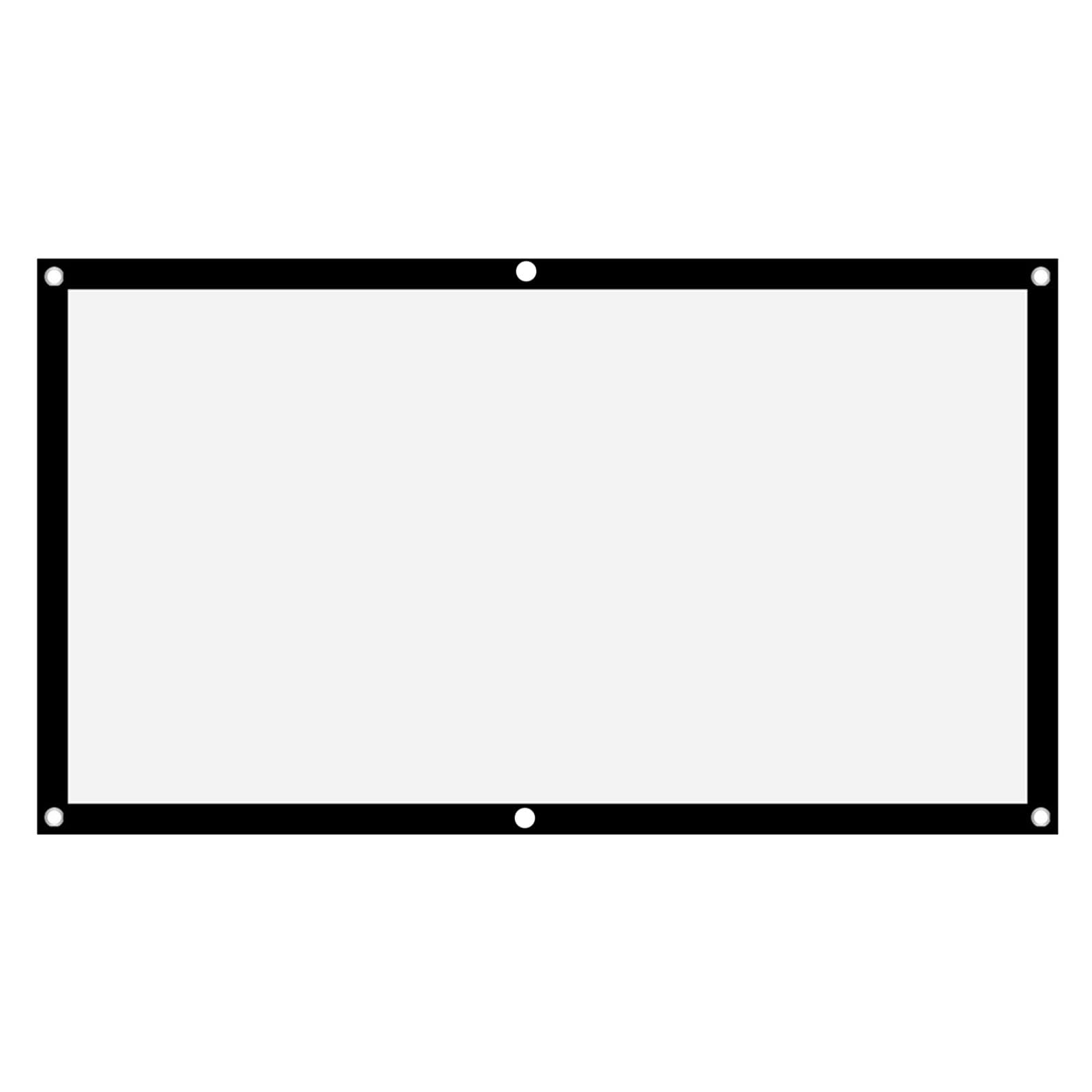 Ecran De Projection, Écran de Projecteur 50 16: 9 épaissir Portable Non Pli Doux Polyester Blanc Projecteur Rideau écran de Projection