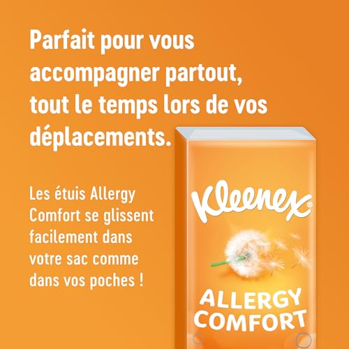 Mouchoirs Kleenex Allergy Comfort en pack éco de 10x8 étuis compacts