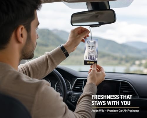Image of AREON WILD - Hanging Custom Cute Funny Car Air Freshener for Home & Office - Premium Cologne Perfume with Natural Fragrances - Long Lasting, Fresh, Luxurious Scent - Stylish Design - Fritz
