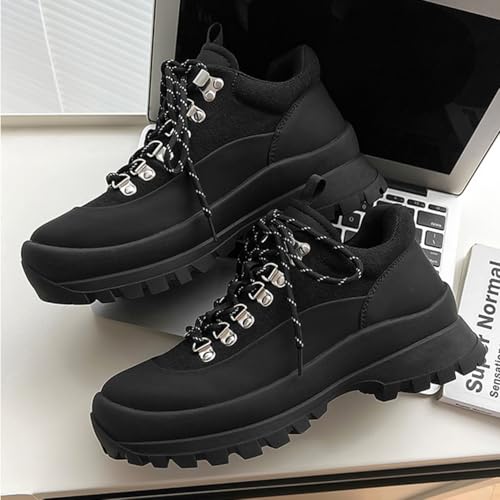 Men's Hiking Shoes Casual Non-Slip Chunky Sneakers Outdoors Walking Trekking Camping Shoes2