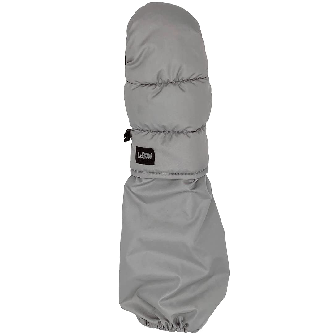 L-Bow Kids Mittens + Puffy Mitten Style For Cold Weather + Waterproof Stay on Design