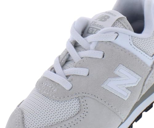 Image of New Balance 574 Bungee Lace Infant /Toddler Shoes Size 6, Color: Grey /White