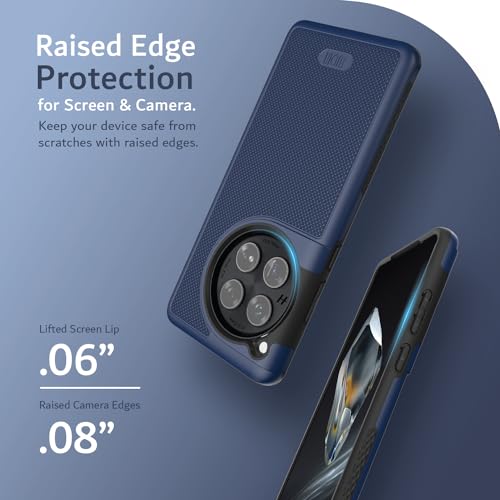 Image of TUDIA [MergeGrip for OnePlus 12 5G Back Cover - Military Grade Drop Tested Dual Layer Shockproof Anti-Slip Heavy Duty Protective Case- Indigo Blue