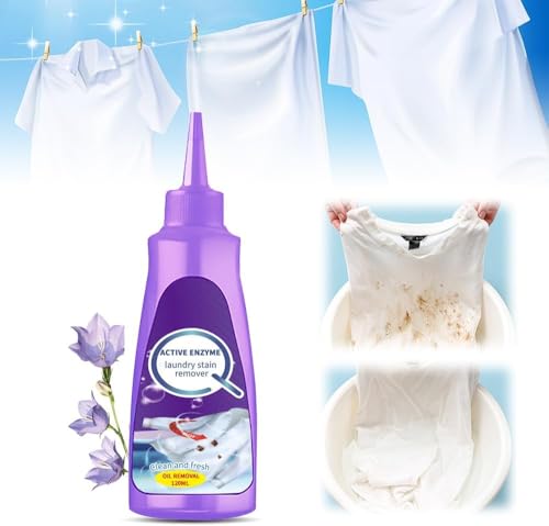 Stain Remover for Clothes, 2025 New White Shirt Garment Stubborn Stain Cleaner, Multi Oil Remover, Active Enzyme Clothing Stain Remover, Colour Run Remover for Clothes (1)
