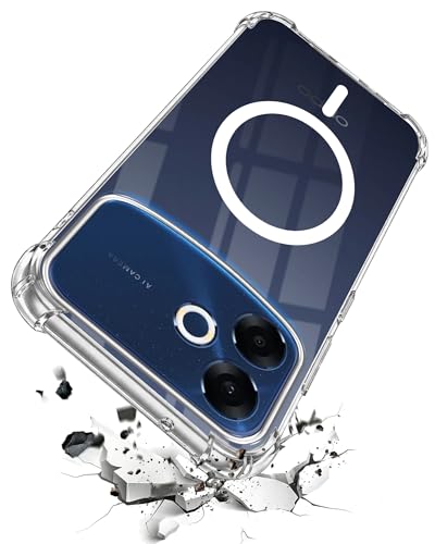 Image of Jkobi Shockproof Crystal-Clear Back Cover for Oppo F33 Pro 5G (Magsafe Wireless Support | Drop & Camera Protection | Hard Polycarbonate)