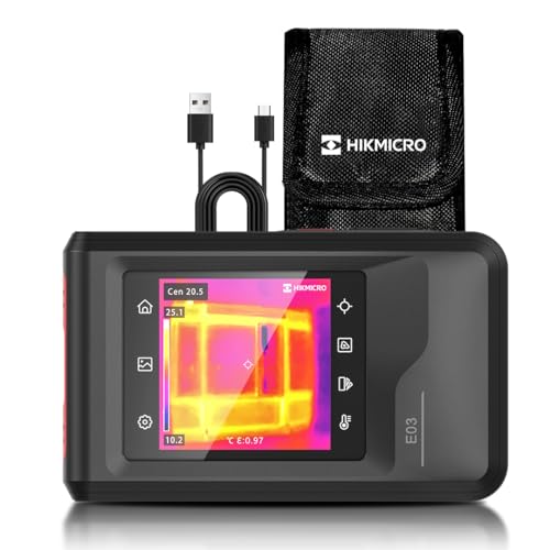 HIKMICRO E03 Pocket-size Compact Thermal Imaging Camera with Visual Camera, 96 x 96 IR Resolution, Powered by SuperIR