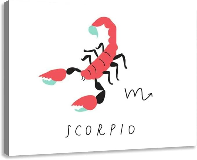 Canvas Wall Art for Living Room Bedroom Scorpio zodiac sign Big Large Wall Art Decor Framed Painting Wall Pictures Prints Artwork 24x32in