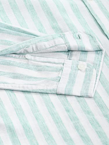 Image of Dennis Lingo Men's Striped Slim Fit Casual Shirt for Men with Spread Collar