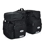 Dreamoon 50L Bike Panniers, Waterproof Bicycle Commuting Bag Saddle Bags with Rain Cover, Bike Rear Seat Bag Carrier with Reflective Trim, Cycling Organizer for Width Less Than 7 inches Rack