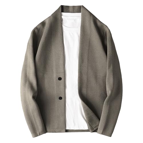 Mens Cotton Two Button Closure Cardigan Lightweight Knitwear Classic Casual Cardigans Basic Relaxed Fit Fall Winter Sweaters