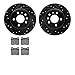 Dynamic Friction Company Rear Brake Rotors-Drilled and Slotted-Black with 5000 Euro Ceramic Brake Pads 8602-65008