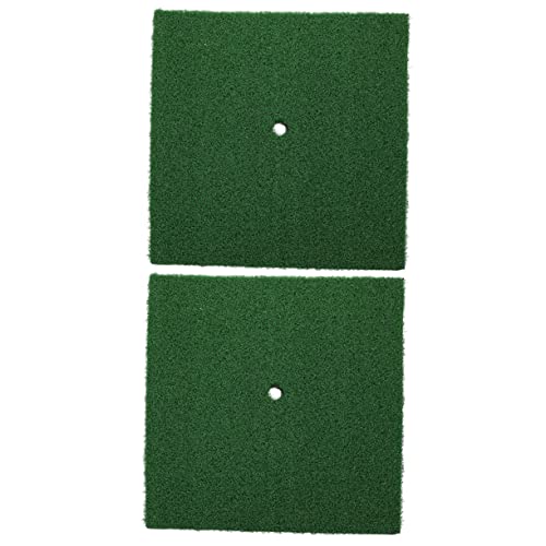BESPORTBLE Golfs Chipping Mat 2pcs Golf Practice Mats Portable Durable Easy to Store Real Turf Rug