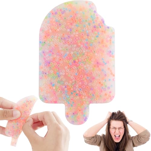 Ice Cream Skin Picking Fidget Toys - Picky Pad Sensory Relief, Fidget Stress Balls for Adults & Kids, Round Stress Relief Toys for Anxiety & Dermatillomania