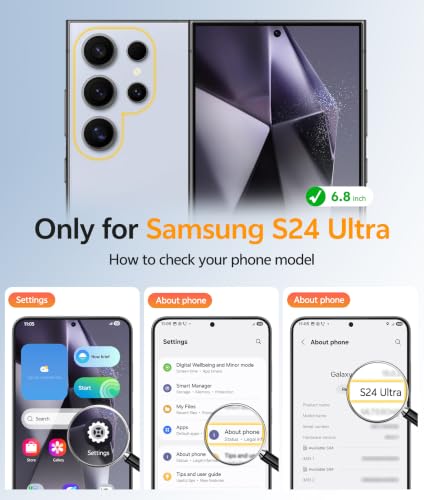 Image of FNTCASE for Samsung Galaxy S24 Ultra Case: [Fit for Magsafe] [Full Camera Protection] Translucent Matte Cases with [Screen Protector] Military Grade Shockproof Protective Phone Cover