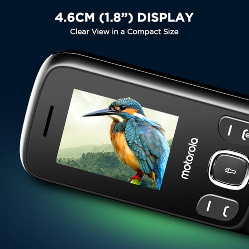 Image of Motorola All-New A10e Dual Sim keypad Phone | 2 Years Replacement | Long Lasting Battery | Bluetooth Facility | Loud Sound | Wireless FM | Auto Call Recording (Black)