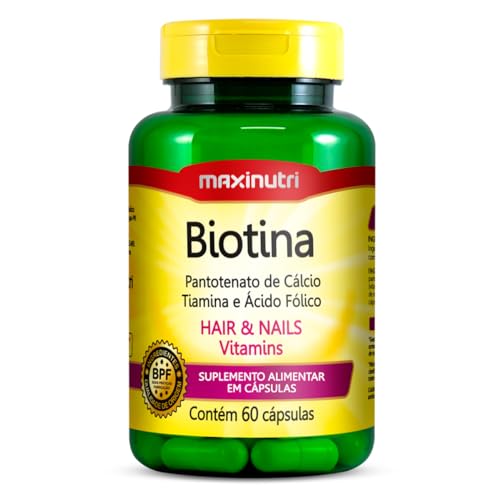 Kit 3 Biotina Hair & Nails Vitamins Maxinutri 60 Cápsulas