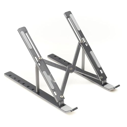 VoltShine Soporte Elevador - Soporte portátil Plegable para laptops de hasta 17", Color Gris, Ajustable, Ligero y Resistente
