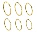 ALEXTINA Women's 6 Pieces Stainless Steel 1MM Gold Thin Midi Stacking Rings Plain Band Comfort Fit Size 4 to 9