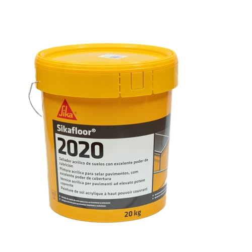 SIKA - Revestimiento acrílico coloreado - Sikafloor 2020 gris oscuro - Para suelos, garajes y superficies de cemento - Uso interior o exterior - 20 kg