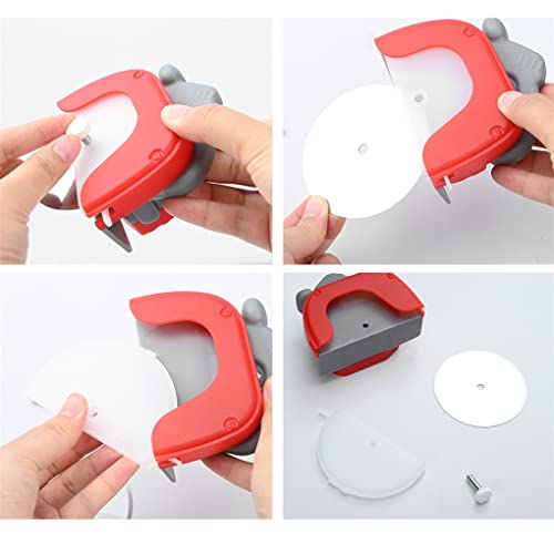 Image of P-Plus International Pizza Cutter and Serving Turner - Pizza Serving Turner - Pizza Cutter Tool - Pizza Spatula - Pizza Cutter Wheel (Set of 2, Pizza Cutter - Red)