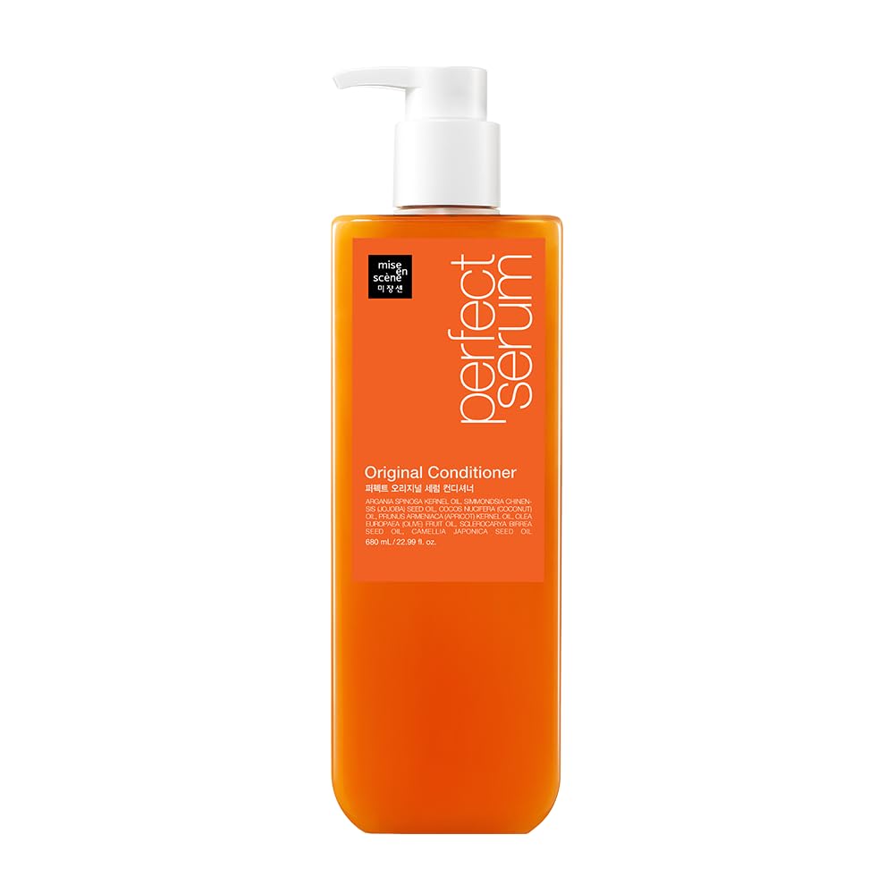 Mise En Scene Perfect Serum Original Conditioner For Damaged Hair, Nutrient Care With Argan Oil, Containing Jojoba Seed Oil For Smooth, Glossy Hair, 22.99 Fl. Oz.