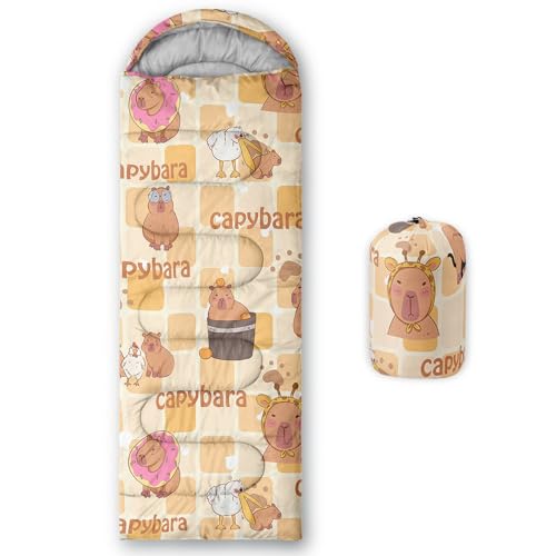 Bolsa de Dormir Infantil para Niños y Niñas, Estampado de Unicornio Azul, Ligera, Cálida, Portátil, Impermeable, Resistente al Frío para Camping y Senderismo miniatura 1