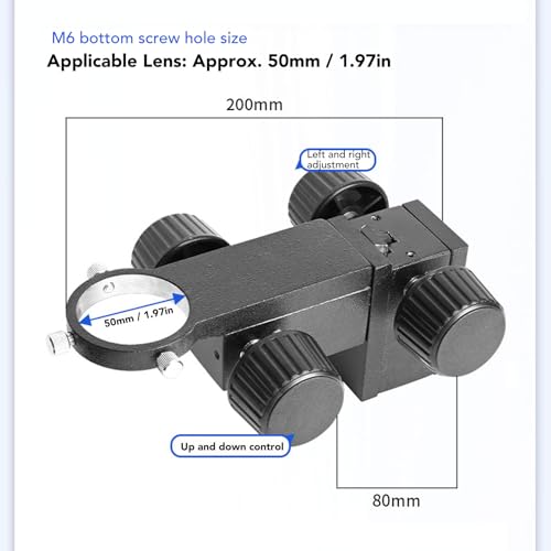 Support de réglage pour microscope rigide XY objectif 50mm - 8