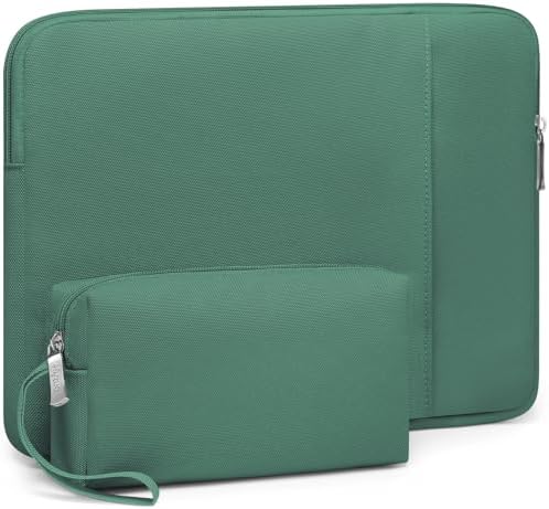HYZUO 17-17.3 Inch Laptop Sleeve Bag Set for 17" 17.3" HP/Lenovo/Dell/ASUS/Acer/LG/Toshiba/MSI Gaming Laptop/Razer Blade 17/18, Notebook Protective Case for Men Women, Jungle Green